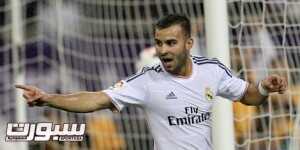 Real Madrid's Spanish striker Jese celebrates after scoring his teams' only goal during their friendly football match against Paris Saint-Germain at the Aspire Academy of Sports Excellence in the Qatari capital Doha on January 2, 2014. Real Madrid won 1-0. AFP PHOTO / MARWAN NAAMANI        (Photo credit should read MARWAN NAAMANI/AFP/Getty Images)