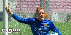 BARCELONA, SPAIN - MAY 22:  Marc-Andre Ter Stegen poses for the media during his presentation as new goalkeeper of FC Barcelona at Camp Nou on May 22, 2014 in Barcelona, Spain.  (Photo by David Ramos/Getty Images)