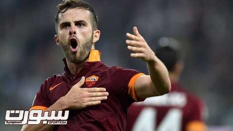 Esultanza Miralem Pjanic Roma dopo il gol 1-2 Goal celebration  Parma 24-09-2014 Stadio Ennio Tardini, Football Calcio Serie A Parma - AS Roma. Foto Andrea Staccioli / Insidefoto