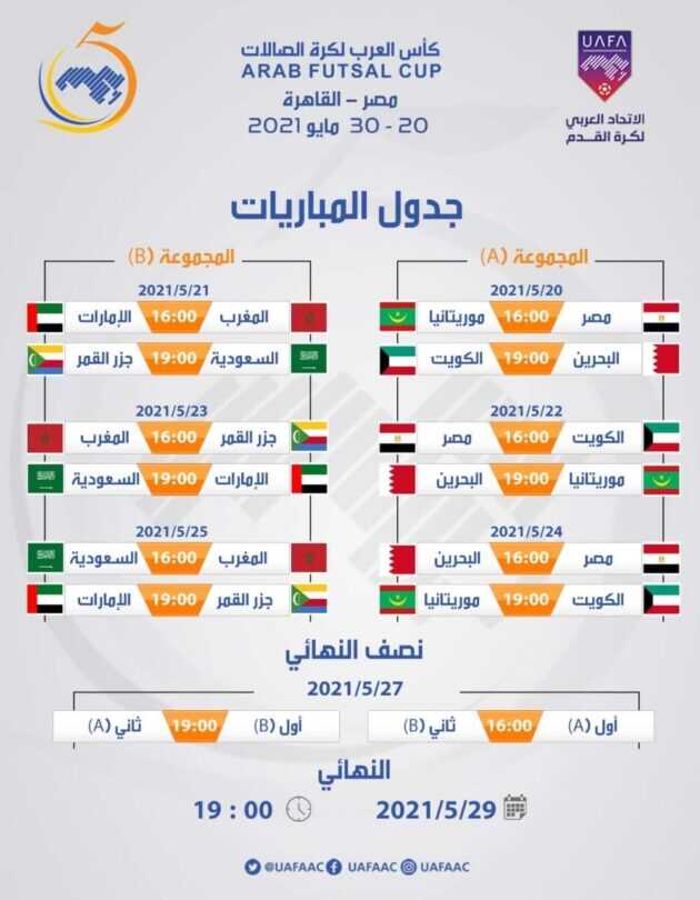 2021 العرب جدول كأس جدول مباريات