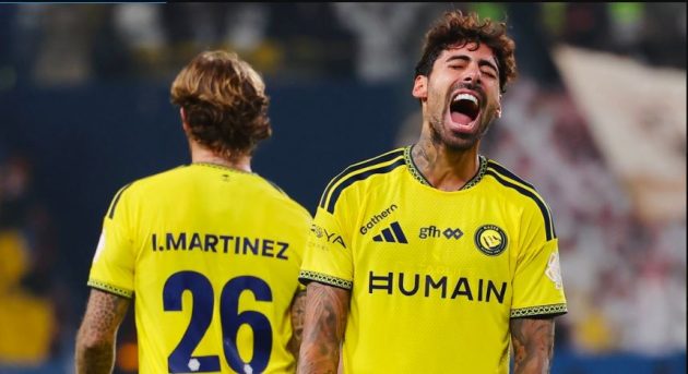 النصر يتخطى الدرعية بثلاثية نظيفة ويشارك في صدارة دوري روشن